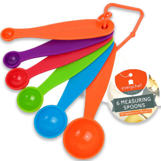 Miarki Kuchenne Zestaw Łyżeczek Pomiarowych Odmierzanie Gotowanie 6 Sztuk
