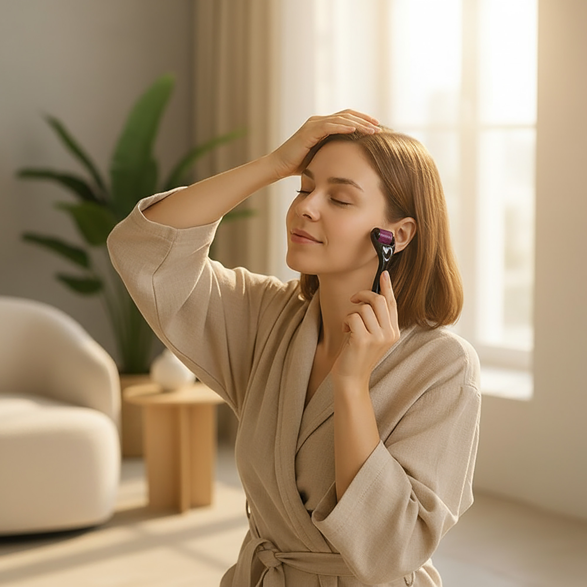 Derma Roller Mezoterapia Mikroigłowa Masażer Do Twarzy Brody Ciała 0,3 mm 6 Derma Roller Mezoterapia Mikroigłowa Masażer Do Twarzy Brody Ciała 0,3 mm - obrazek 6