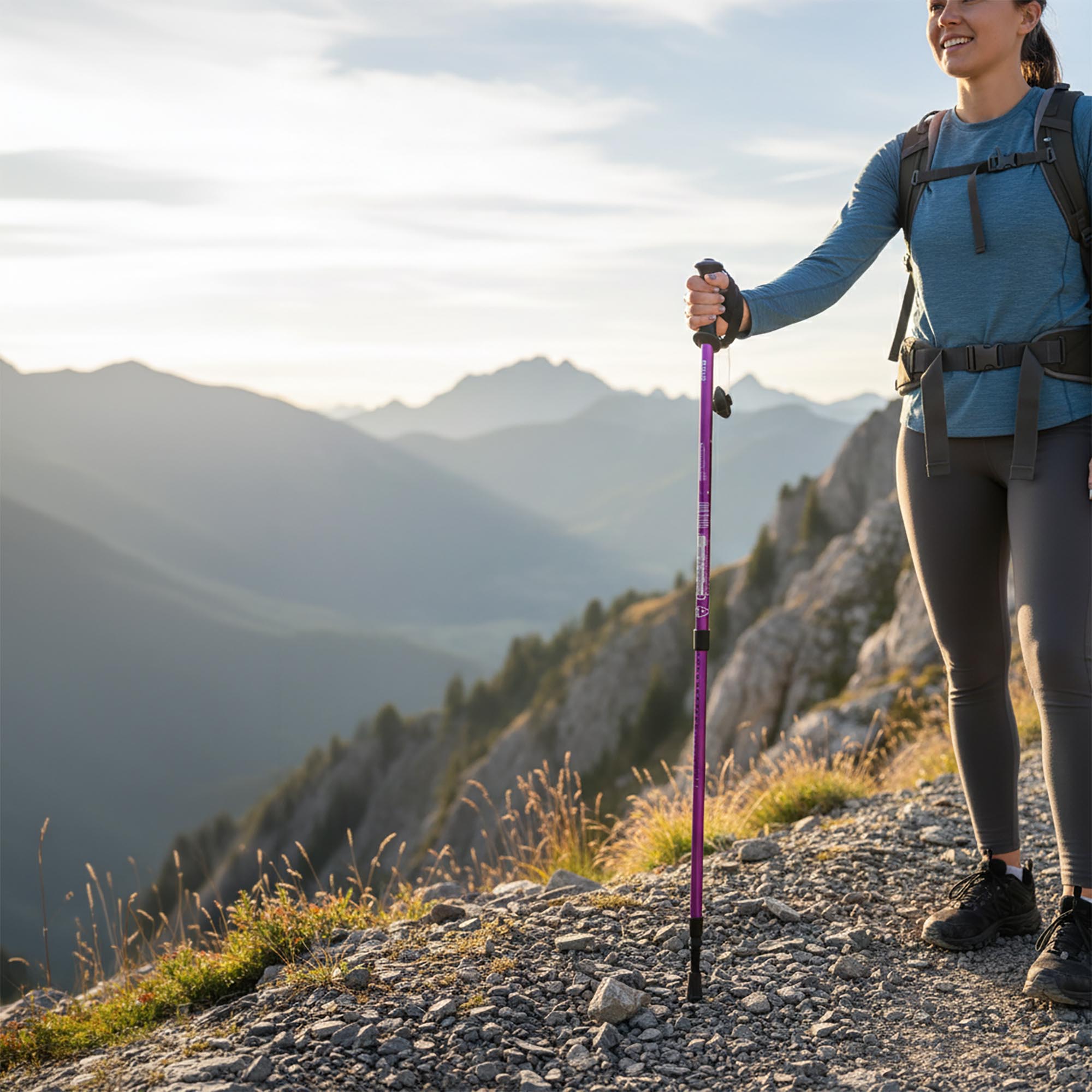 Kijki Trekkingowe Kije Nordic Walking do Chodzenia po Górach Składane Pokrowiec Akcesoria + Pokrowiec 2 Kijki Trekkingowe Kije Nordic Walking do Chodzenia po Górach Składane Pokrowiec Akcesoria + Pokrowiec - obrazek 2