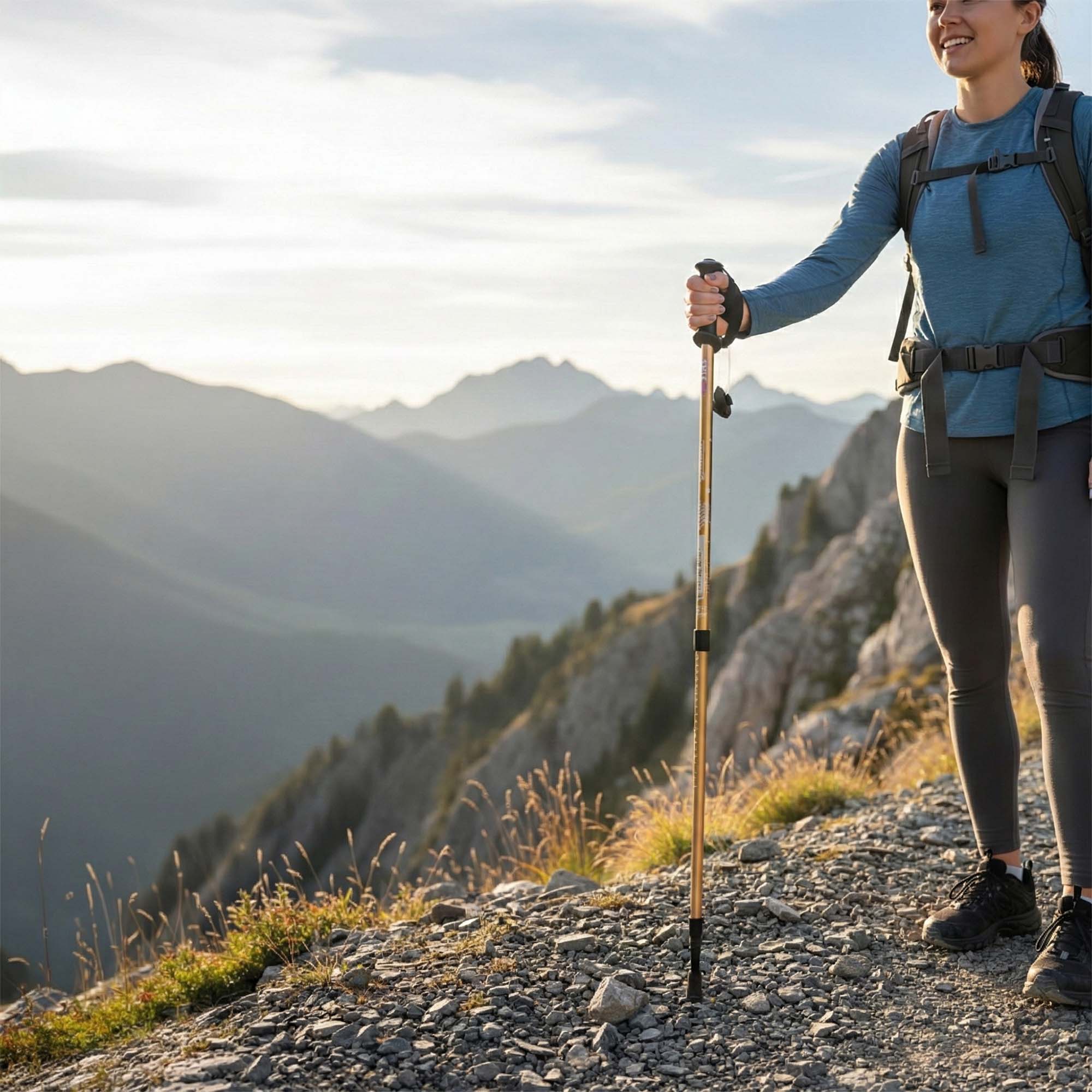 Kijki Trekkingowe Kije Nordic Walking do Chodzenia po Górach Składane Pokrowiec Akcesoria + Pokrowiec 6 Kijki Trekkingowe Kije Nordic Walking do Chodzenia po Górach Składane Pokrowiec Akcesoria + Pokrowiec - obrazek 6