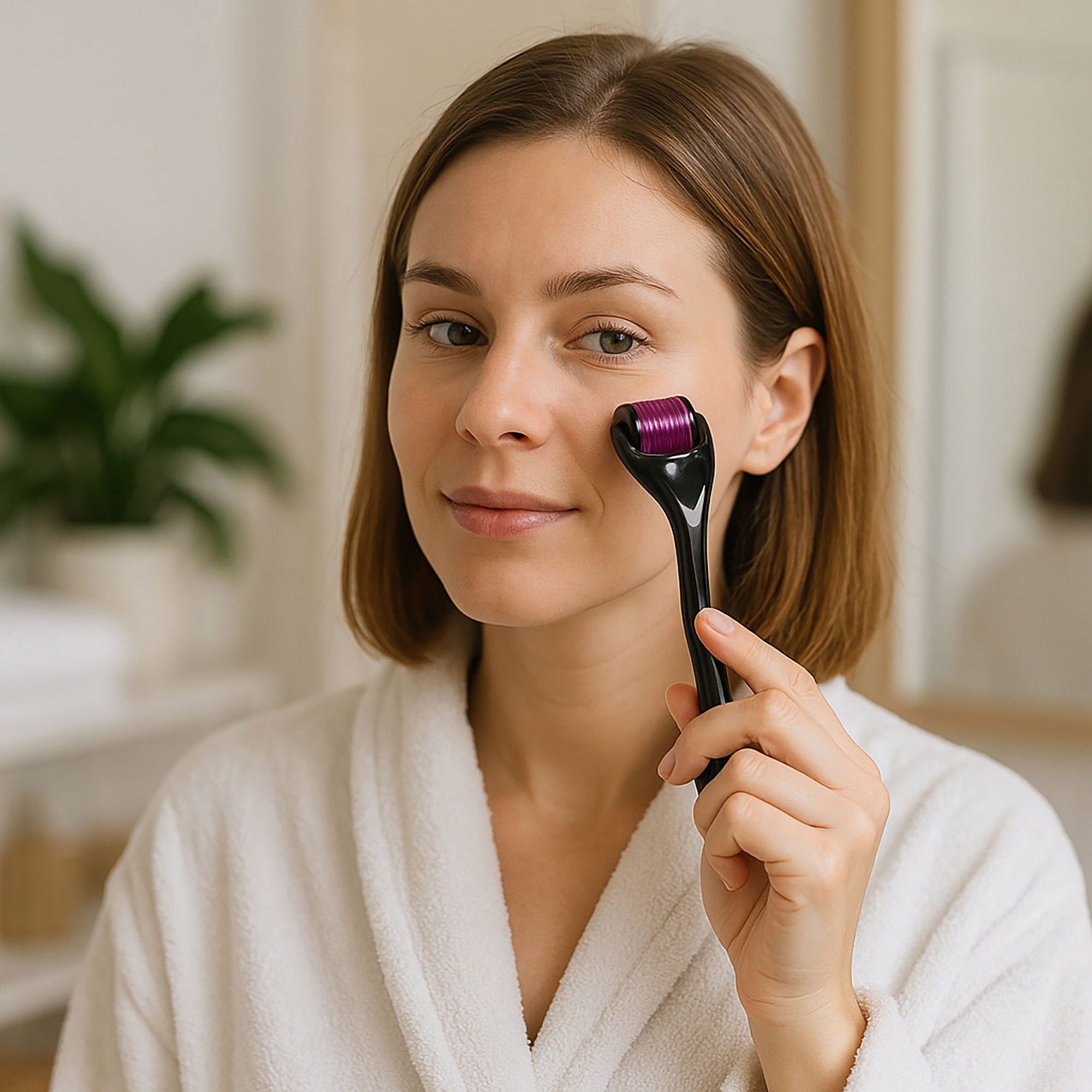 Derma Roller Mezoterapia Mikroigłowa Masażer Do Twarzy Brody Ciała 0,3 mm 3 Derma Roller Mezoterapia Mikroigłowa Masażer Do Twarzy Brody Ciała 0,3 mm - obrazek 3