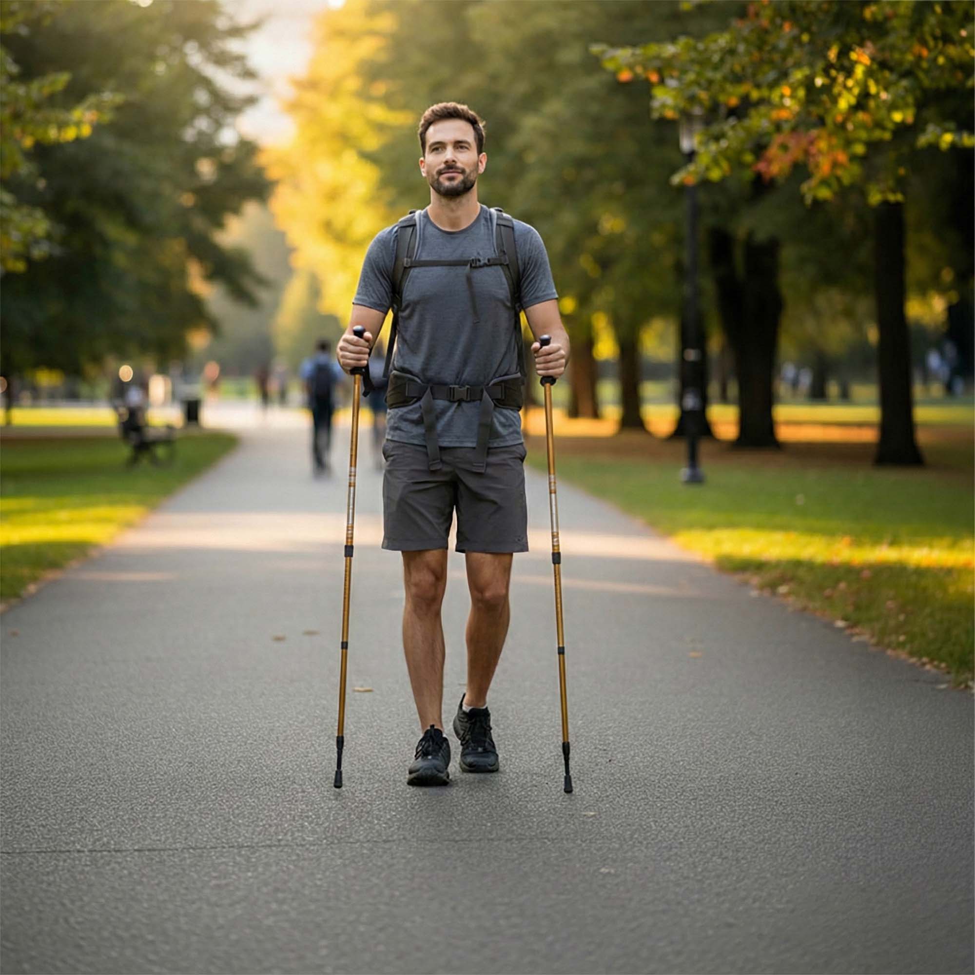 Kijki Trekkingowe Kije Nordic Walking do Chodzenia po Górach Składane Pokrowiec Akcesoria + Pokrowiec 3 Kijki Trekkingowe Kije Nordic Walking do Chodzenia po Górach Składane Pokrowiec Akcesoria + Pokrowiec - obrazek 3