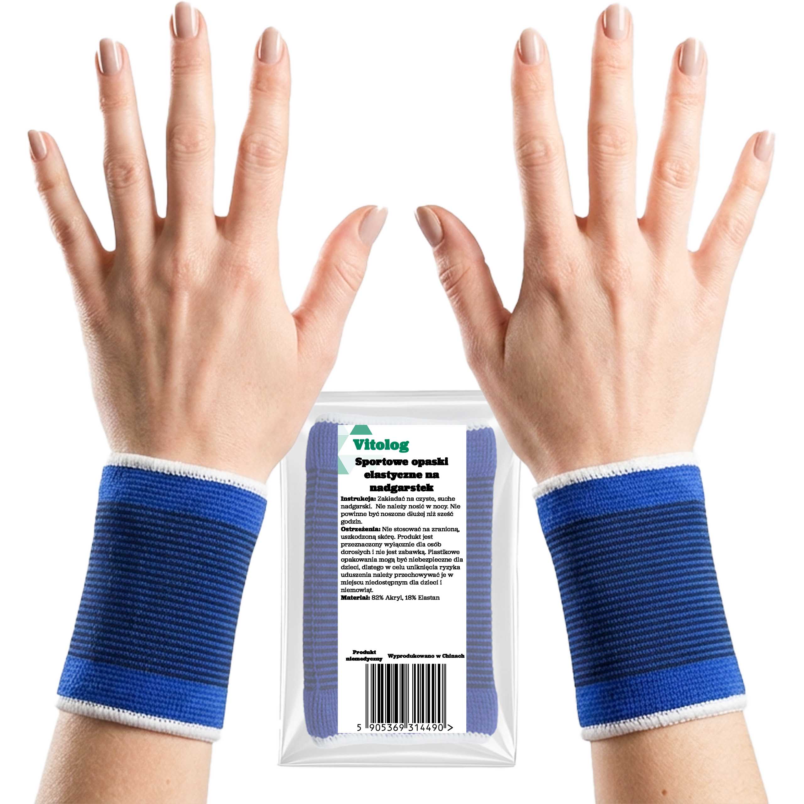 2x Opaska na Nadgarstek Uciskowa Stabilizator Nadgarstka Dłoni na Dłoń Rękę Elastyczna na Siłownię Sportowa 1 2x Opaska na Nadgarstek Uciskowa Stabilizator Nadgarstka Dłoni na Dłoń Rękę Elastyczna na Siłownię Sportowa