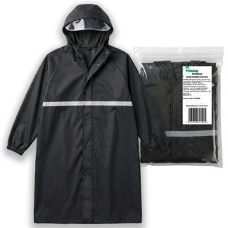 Płaszcz Przeciwdeszczowy Peleryna Ponczo z Kapturem Damski Męski Duży z Daszkiem i Odblaskiem