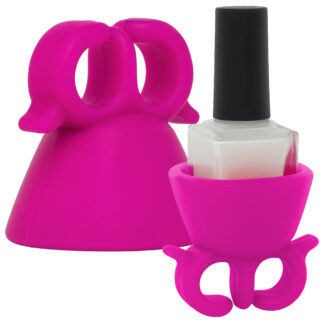 Uchwyt Na Lakier Do Paznokci Silikonowy Do Malowania Bez Rozlewania Fiolet