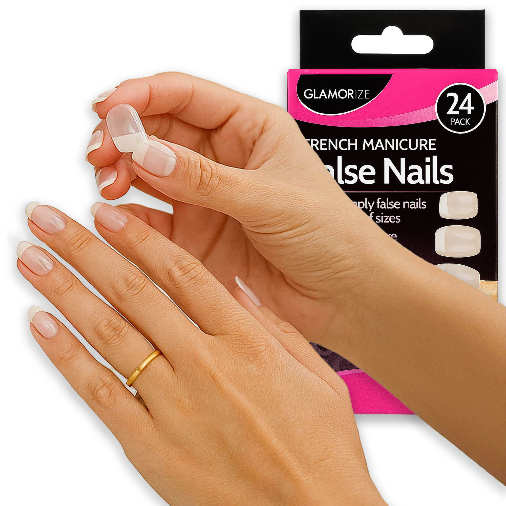 Sztuczne Paznokcie French Glamorize Tipsy Naklejane Do Domowego Manicure 1 Sztuczne Paznokcie French Glamorize Tipsy Naklejane Do Domowego Manicure