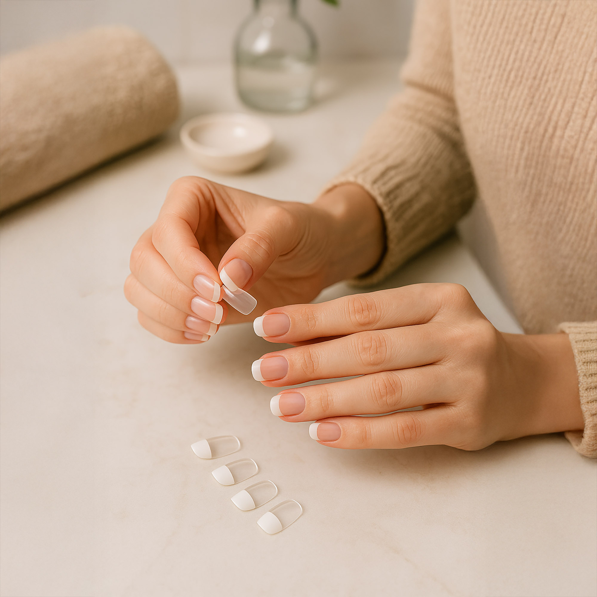 Sztuczne Paznokcie French Glamorize Tipsy Naklejane Do Domowego Manicure 2 Sztuczne Paznokcie French Glamorize Tipsy Naklejane Do Domowego Manicure - obrazek 2