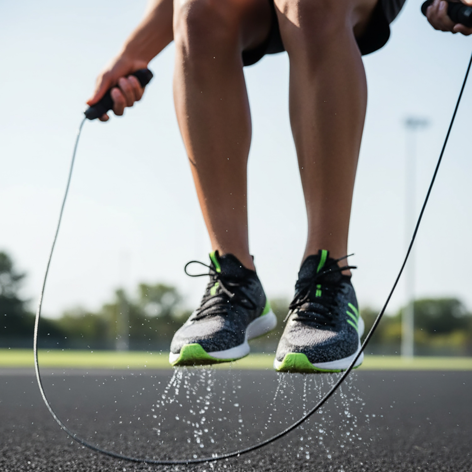 Skakanka Treningowa Bokserska Crossfit Regulowana do Ćwiczeń Stalowa Linka 3m 4 Skakanka Treningowa Bokserska Crossfit Regulowana do Ćwiczeń Stalowa Linka 3m - obrazek 4