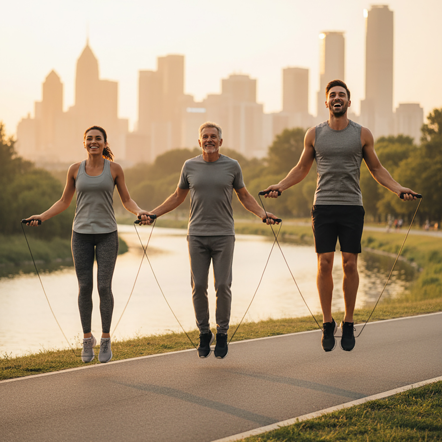Skakanka Treningowa Bokserska Crossfit Regulowana do Ćwiczeń Stalowa Linka 3m 3 Skakanka Treningowa Bokserska Crossfit Regulowana do Ćwiczeń Stalowa Linka 3m - obrazek 3