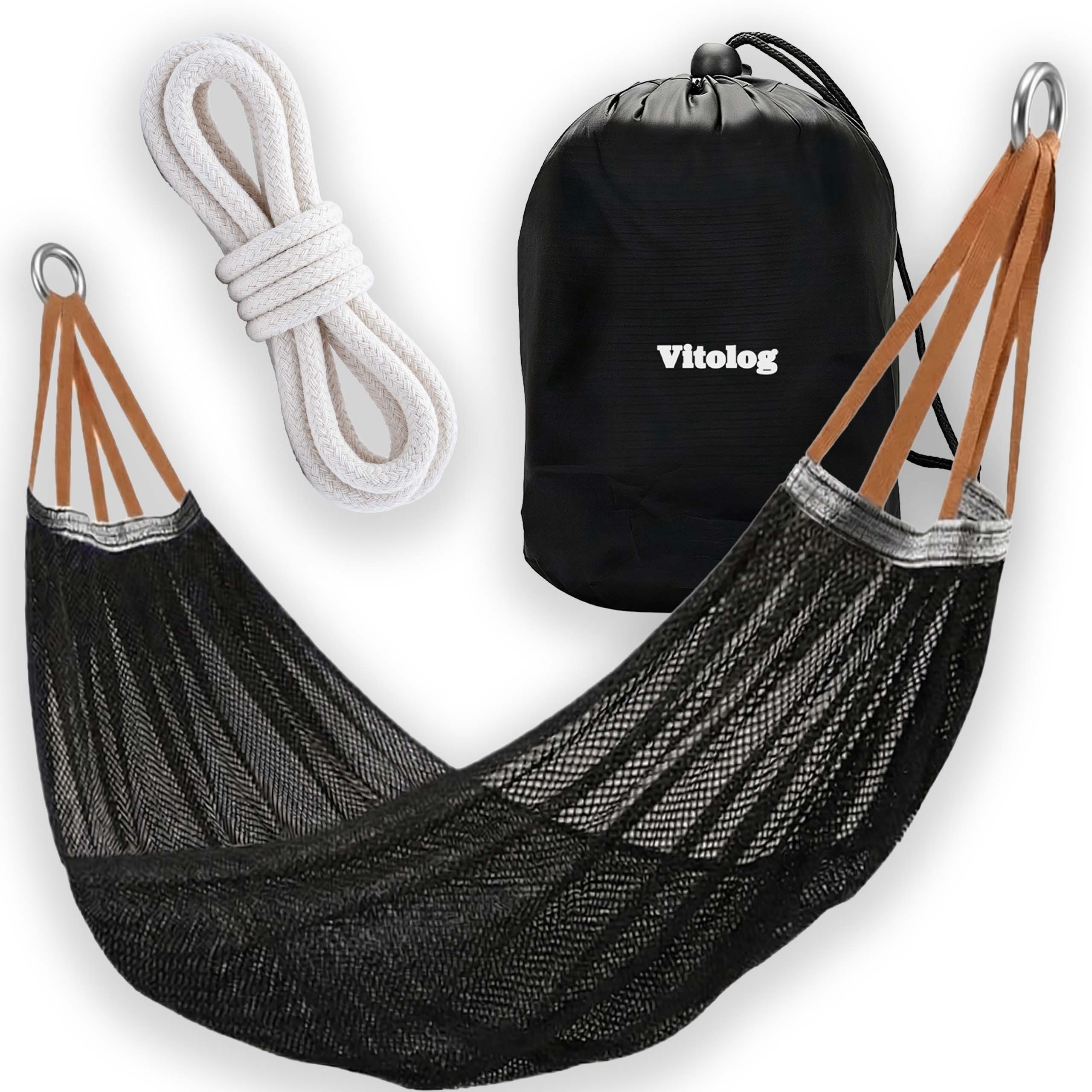 Hamak Ogrodowy Turystyczny Dwuosobowy do Ogrodu na Taras 210x140 cm Duży 2 Hamak Ogrodowy Turystyczny Dwuosobowy do Ogrodu na Taras 210x140 cm Duży - obrazek 2