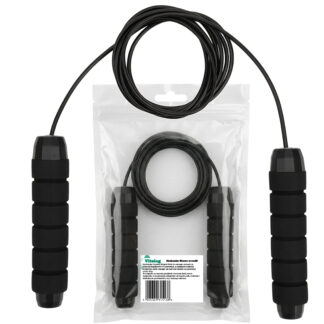 Skakanka Treningowa Bokserska Crossfit Regulowana do Ćwiczeń Stalowa Linka 3m