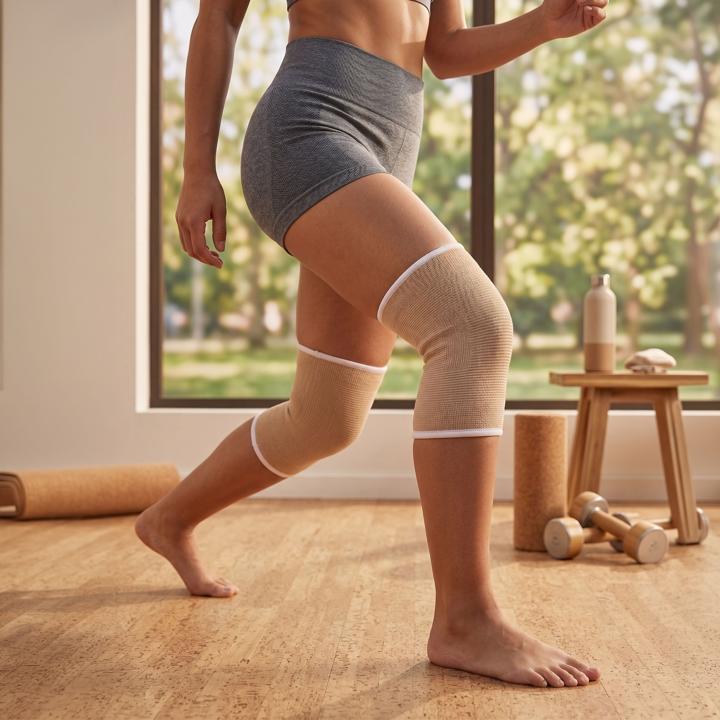 2x Opaska Kompresyjna na Kolano Stabilizator Sportowy Ściągacz Kolana Elastyczna na Siłownię 5 2x Opaska Kompresyjna na Kolano Stabilizator Sportowy Ściągacz Kolana Elastyczna na Siłownię - obrazek 5