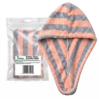 Ręcznik Turban na Głowę do Suszenia Włosów z Mikrofibry Gruby Szybkoschnący