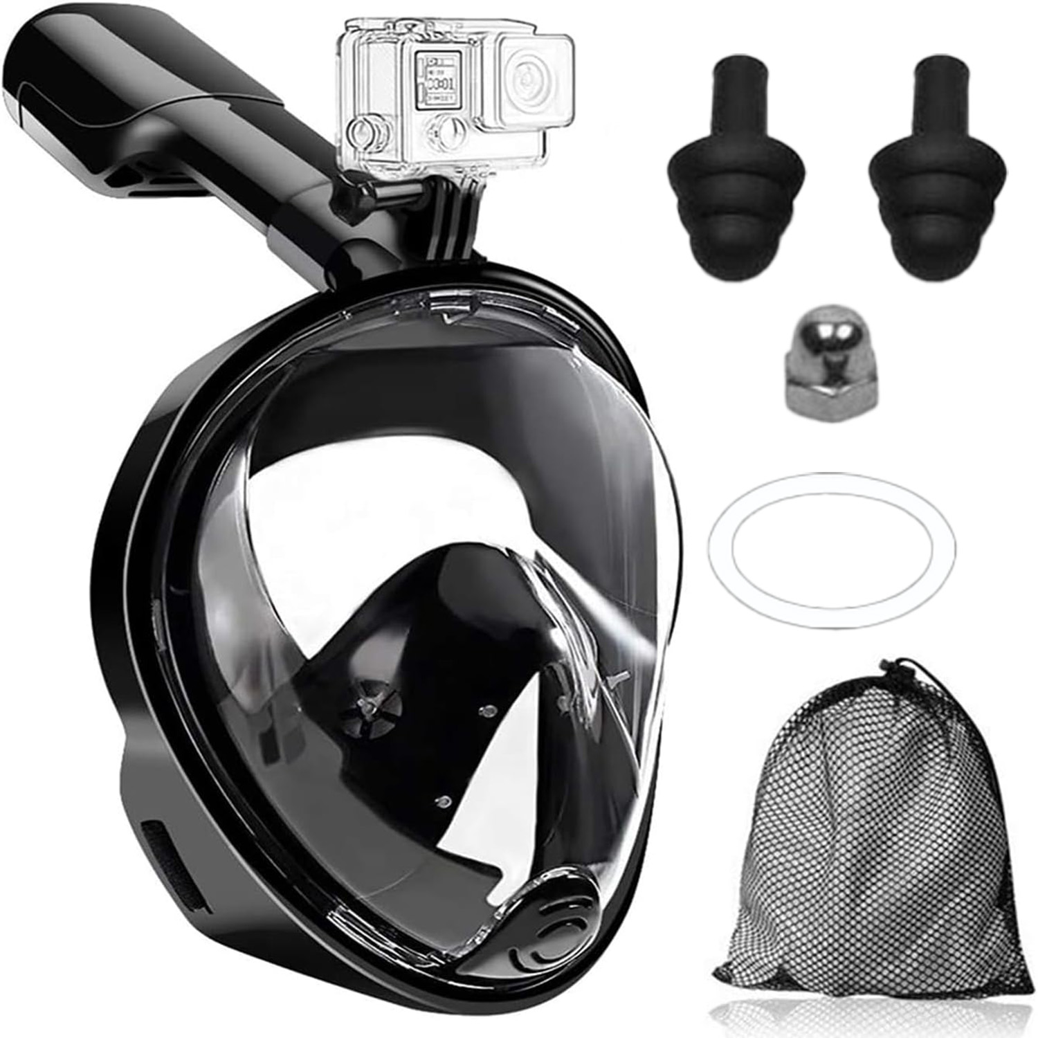 Maska Do Nurkowania Pełnotwarzowa Snorkelingu Pływania Wody Z Rurką L/XL 9 Maska Do Nurkowania Pełnotwarzowa Snorkelingu Pływania Wody Z Rurką L/XL - obrazek 9