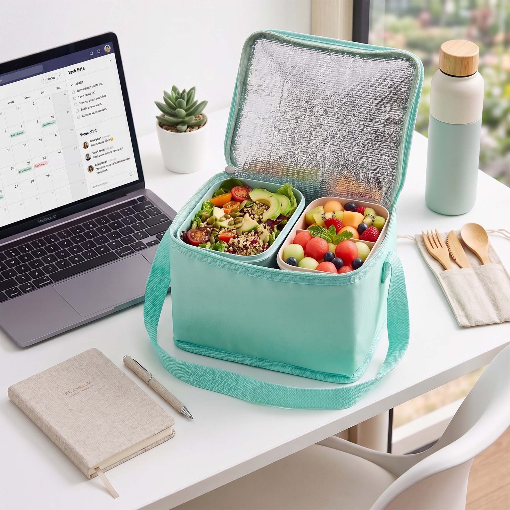 Torba Termiczna Turystyczna na Jedzenie Lunch Chłodząca Izolacyjna 4,5 L + Wkład Chłodzący 6 Torba Termiczna Turystyczna na Jedzenie Lunch Chłodząca Izolacyjna 4,5 L + Wkład Chłodzący - obrazek 6