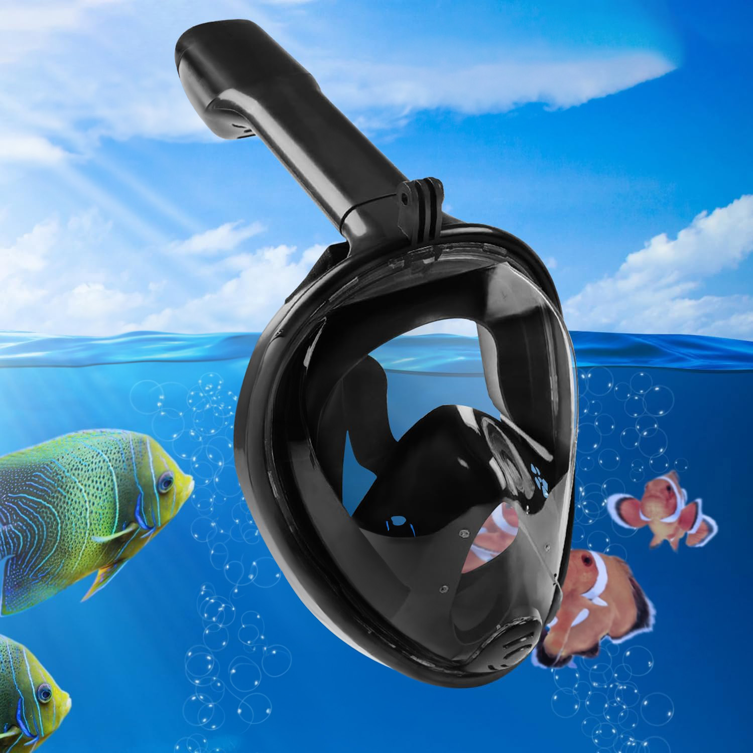 Maska Do Nurkowania Pełnotwarzowa Snorkelingu Pływania Wody Z Rurką L/XL 4 Maska Do Nurkowania Pełnotwarzowa Snorkelingu Pływania Wody Z Rurką L/XL - obrazek 4