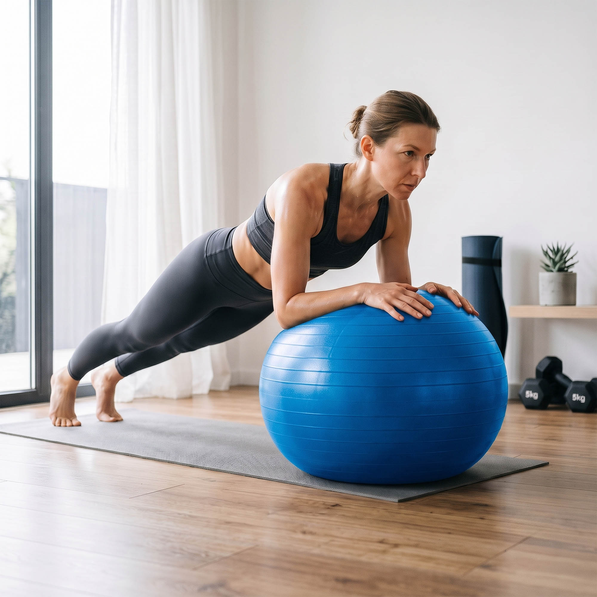 Piłka Gimnastyczna Fitness do Ćwiczeń Pilates w Ciąży Rehabilitacyjna 65 cm 3 Piłka Gimnastyczna Fitness do Ćwiczeń Pilates w Ciąży Rehabilitacyjna 65 cm - obrazek 3