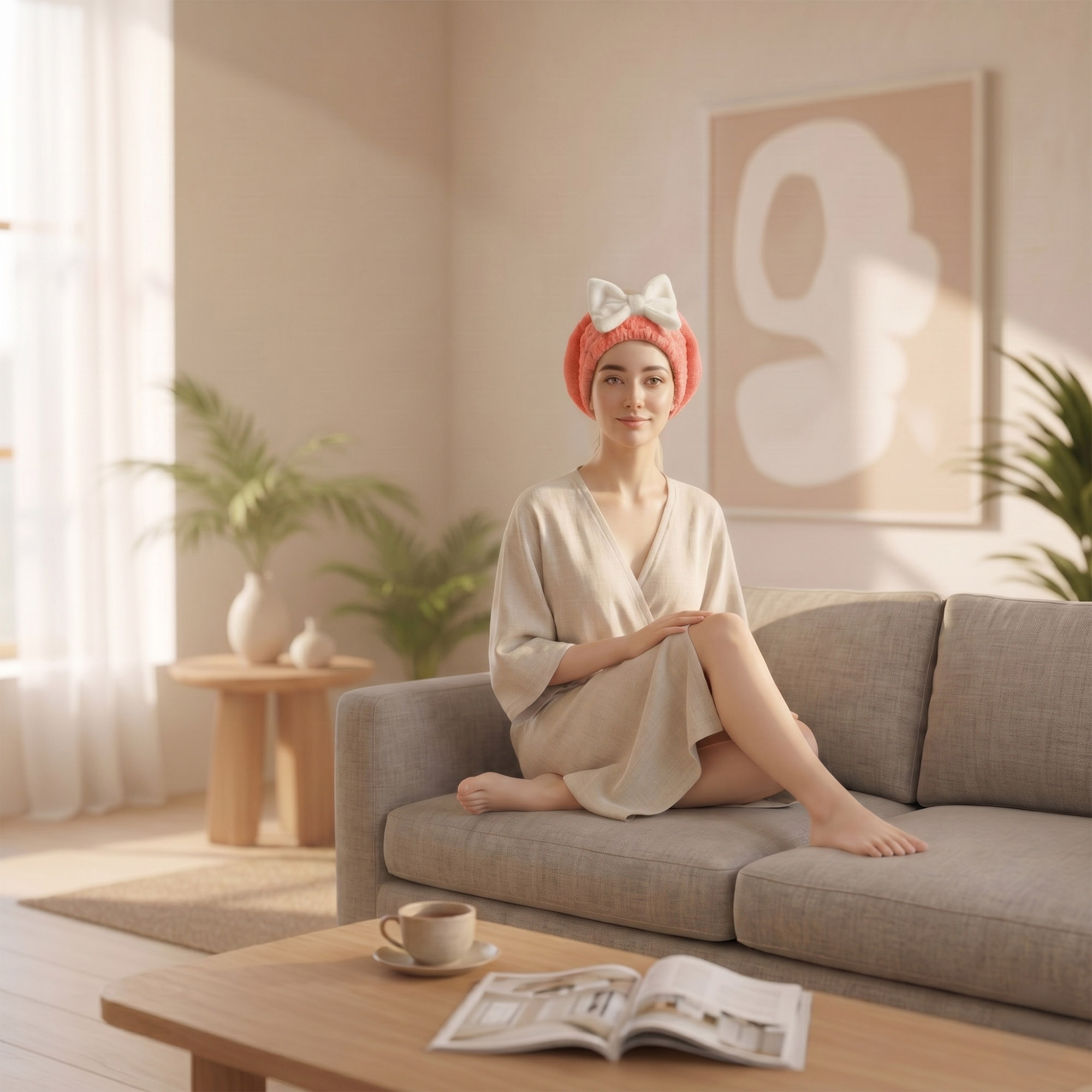 Ręcznik Turban na Głowę do Suszenia Włosów Szybkoschnący z Mikrofibry Gruby 7 Ręcznik Turban na Głowę do Suszenia Włosów Szybkoschnący z Mikrofibry Gruby - obrazek 7