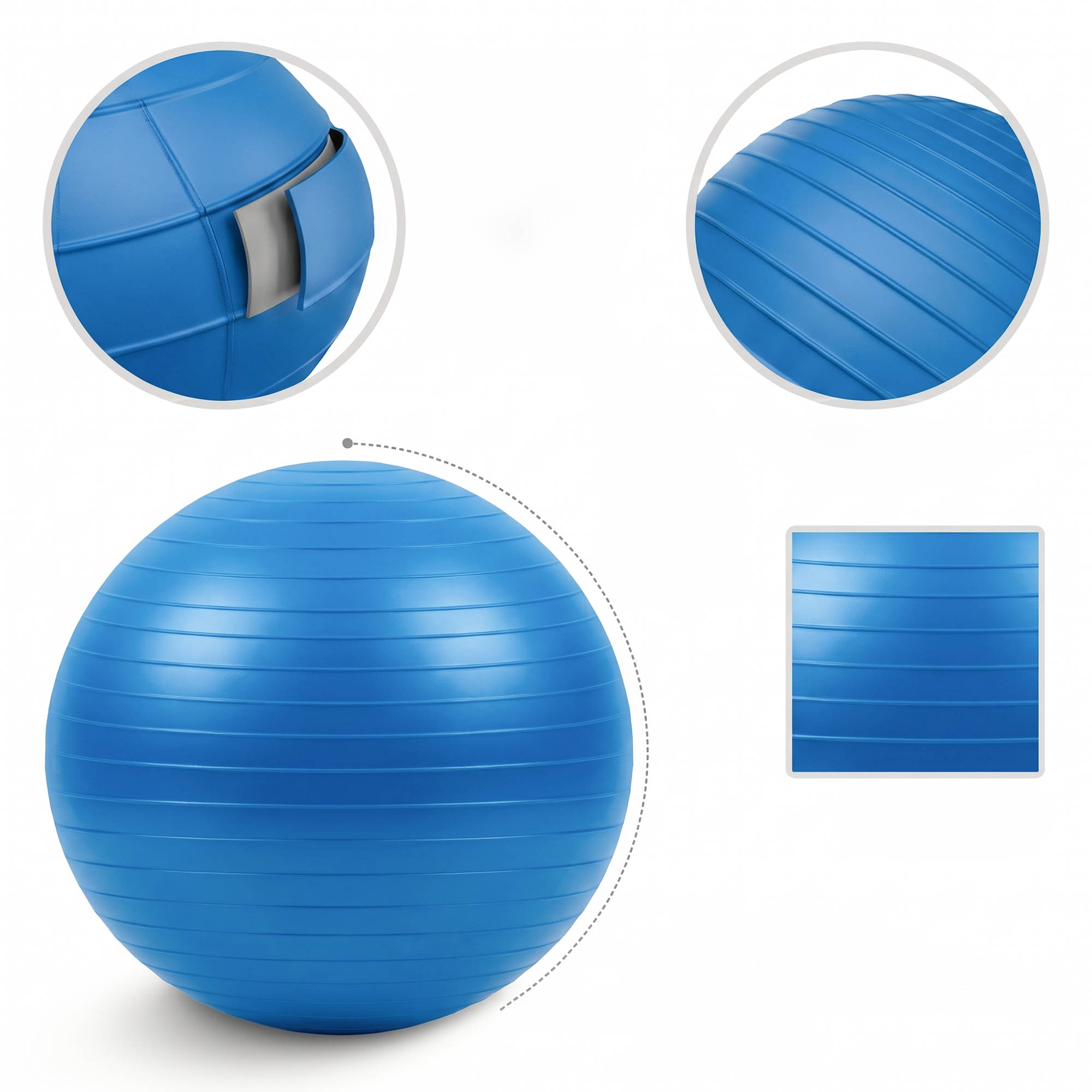 Piłka Gimnastyczna Fitness do Ćwiczeń Pilates w Ciąży Rehabilitacyjna 65 cm 8 Piłka Gimnastyczna Fitness do Ćwiczeń Pilates w Ciąży Rehabilitacyjna 65 cm - obrazek 8