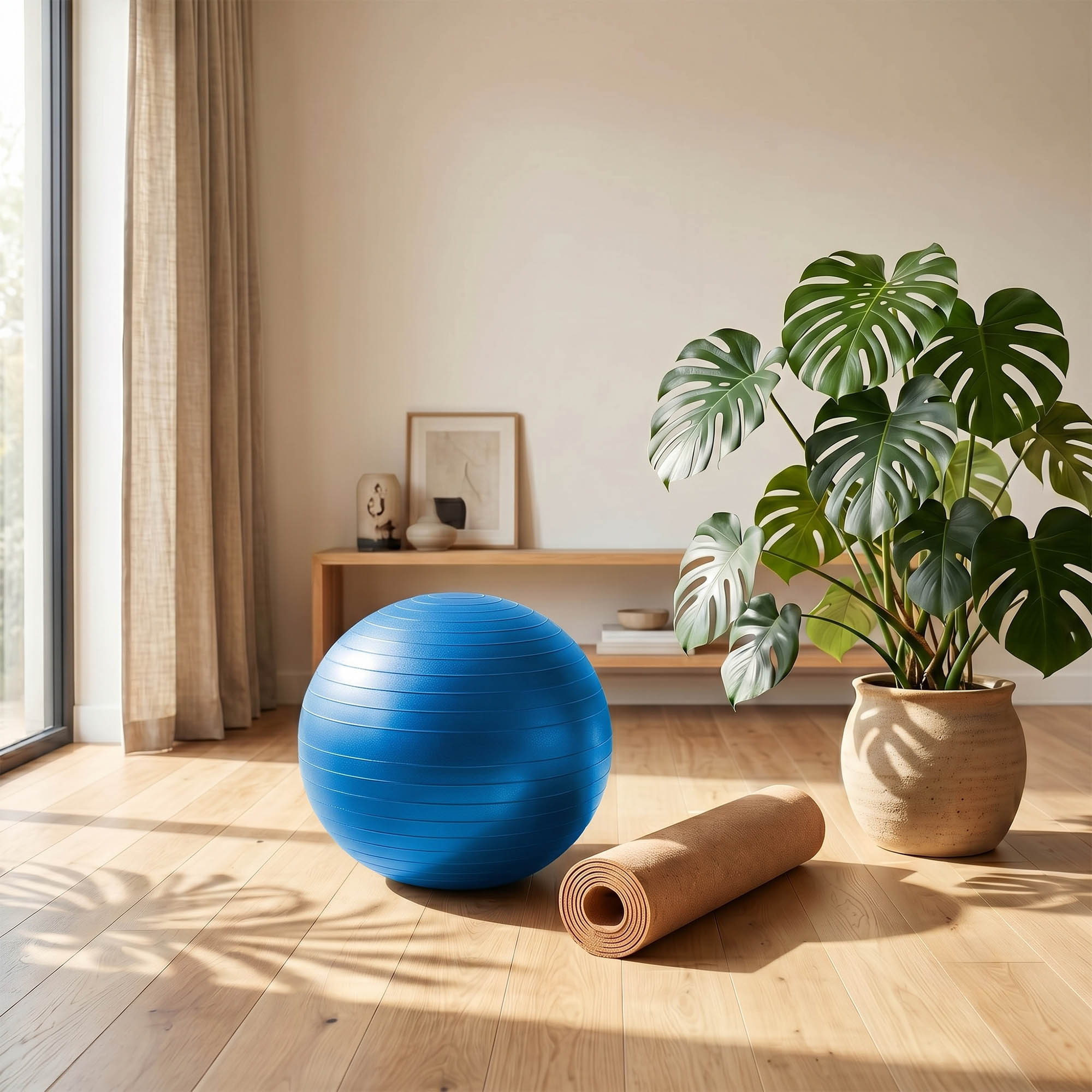Piłka Gimnastyczna Fitness do Ćwiczeń Pilates w Ciąży Rehabilitacyjna 65 cm 7 Piłka Gimnastyczna Fitness do Ćwiczeń Pilates w Ciąży Rehabilitacyjna 65 cm - obrazek 7
