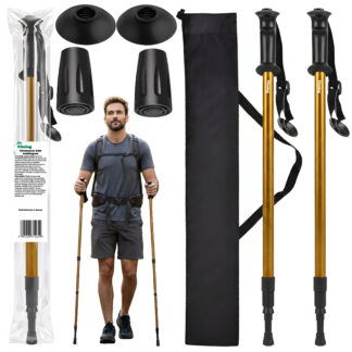Kijki Trekkingowe Kije Nordic Walking do Chodzenia po Górach Składane Pokrowiec Akcesoria + Pokrowiec